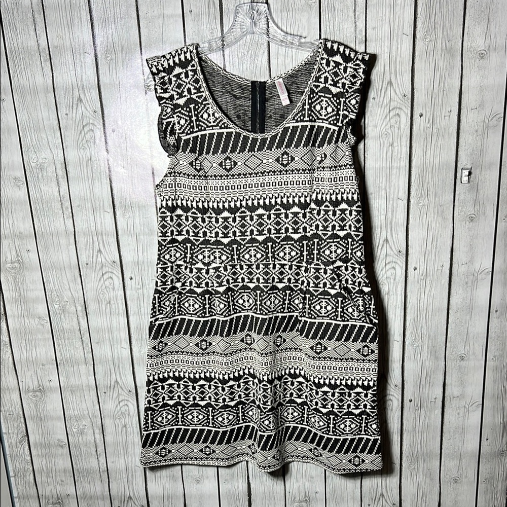 xhilaration Printed Ruffle Short Sleeve Dress Size XXL